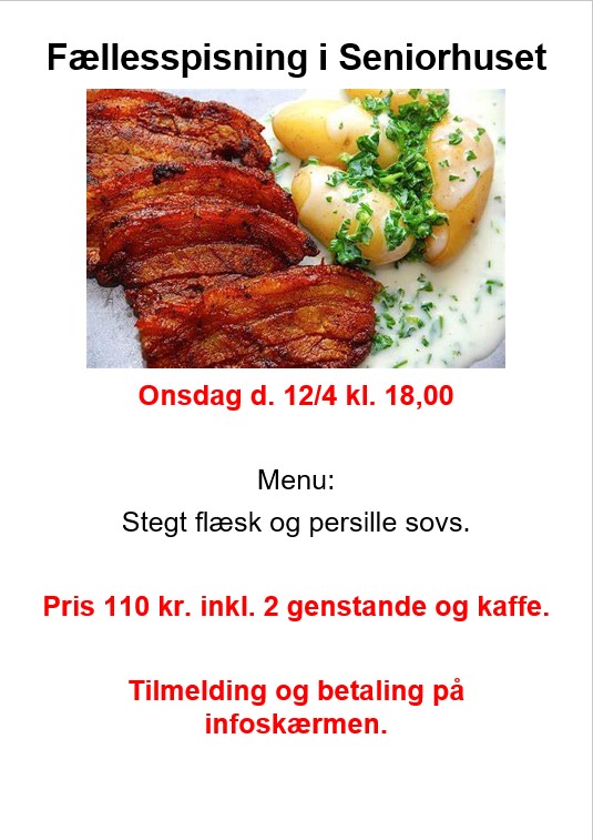 Stegt flæsk med persillesovs